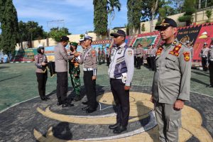 Siap Laksanakan Operasi Keselamatan Krakatau 2024, Polres Tanggamus Gelar Pasukan