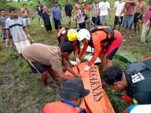 Dua Hari Pencarian, Korban Hanyut  Di Sungai Way Bulok Pringsewu Ditemukan Meninggal Dunia