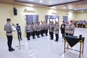 Kapolres Pringsewu Pimpin Serah Terima Jabatan Kasat Narkoba, Kapolsek Pagelaran dan Kapolsek Gadingrejo