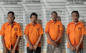 Berjudi, Empat Warga Gadingrejo Ditangkap Polisi