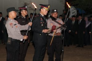 Kapolres Pringsewu Pimpin Apel Kehormatan dan Renungan Suci di TMP Purna Yuda Bhakti