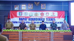 Pj. Bupati Pringsewu Pimpin Rakor Kesiapan Pilkada Tahun 2024