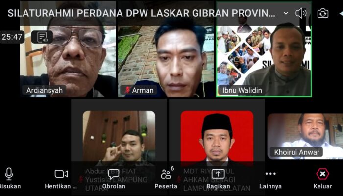 Pointer Hasil Silaturahmi Perdana DPW Laskar Gibran Provinsi Lampung